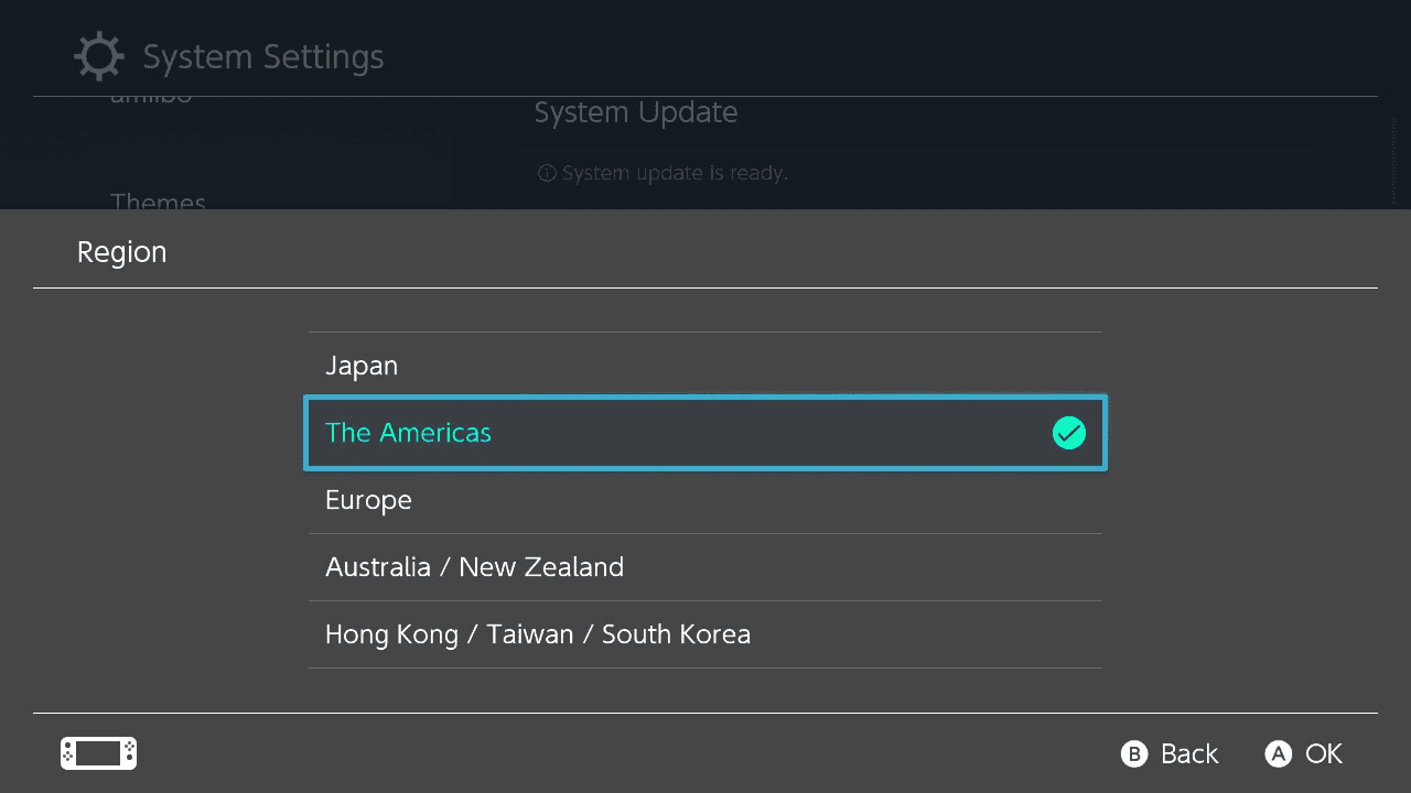Select the Americas